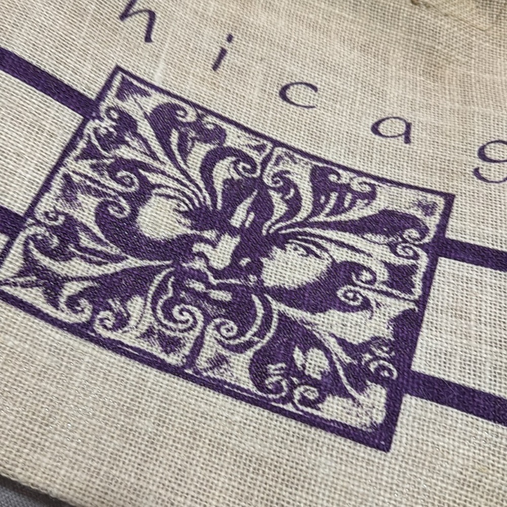 Unused “Chicago” Merchandise Marr Bamboo Handle Totes-Woven Fiber-Discoloration - Picture 3 of 16